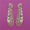 American Diamond Long Earring with Carat Plating