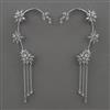 American Diamond Earcuff with Rhodium Plating 2 Tone Plating Mehndi Plating