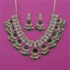 American Diamond Classic Necklace with Mehndi Plating