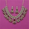 American Diamond Classic Necklace with Mehndi Plating