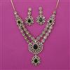 American Diamond Classic Necklace with Mehndi Plating