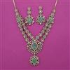 American Diamond Classic Necklace with Mehndi Plating