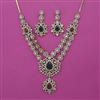American Diamond Classic Necklace with Mehndi Plating