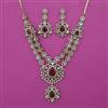 American Diamond Classic Necklace with Mehndi Plating