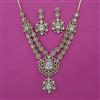 American Diamond Classic Necklace with Mehndi Plating