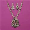 American Diamond Classic Necklace with Mehndi Plating