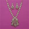 American Diamond Classic Necklace with Mehndi Plating