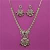 American Diamond Classic Necklace with Mehndi Plating