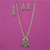 American Diamond Long Necklace with Mehndi Plating