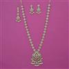 American Diamond Long Necklace with Mehndi Plating