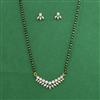 American Diamond Classic Mangalsutra with Rhodium Plating 2 Tone Plating