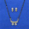 American Diamond Delicate Mangalsutra with Rhodium Plating 2 Tone Plating