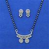 American Diamond Delicate Mangalsutra with Rhodium Plating 2 Tone Plating