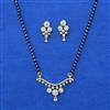 American Diamond Delicate Mangalsutra with Rhodium Plating 2 Tone Plating