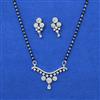 American Diamond Delicate Mangalsutra with Rhodium Plating 2 Tone Plating