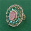 American Diamond Adjustable Ring with Carat Plating
