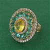 American Diamond Adjustable Ring with Carat Plating