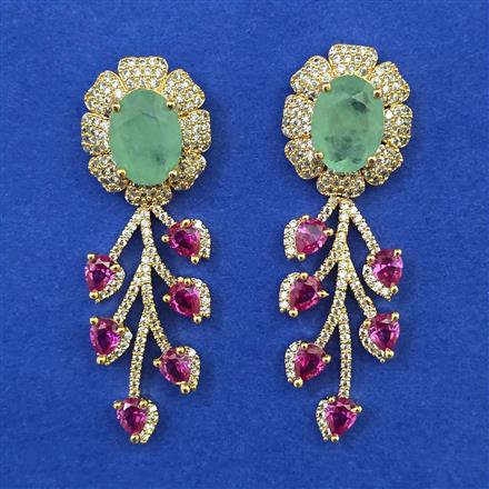 American Diamond Classic Earring with Carat Plating