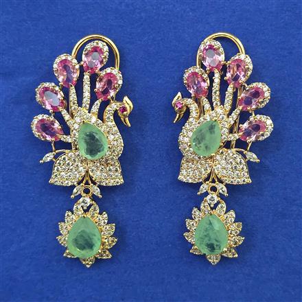 American Diamond Birds Earring with Carat Plating