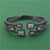American Diamond Openable kada with Black Plating