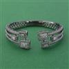 American Diamond Openable kada with Black Plating