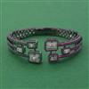 American Diamond Openable kada with Black Plating