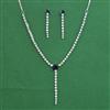 American Diamond Classic Necklace with Rhodium Plating
