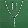 American Diamond Classic Necklace with Rhodium Plating
