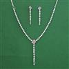 American Diamond Classic Necklace with Rhodium Plating