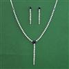 American Diamond Classic Necklace with Rhodium Plating