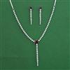 American Diamond Classic Necklace with Rhodium Plating