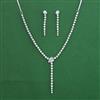 American Diamond Classic Necklace with Rhodium Plating