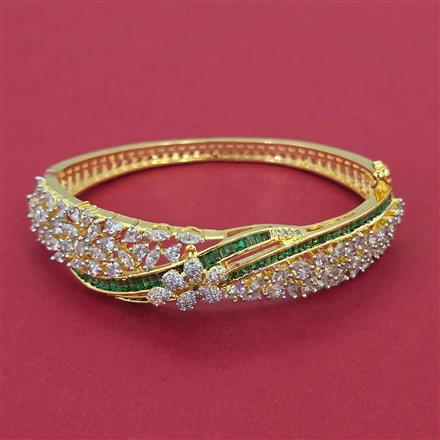 American Diamond Openable kada with 2 Tone Plating