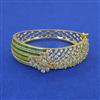 American Diamond Broad Kada with 2 Tone Plating