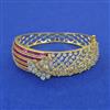 American Diamond Broad Kada with 2 Tone Plating