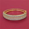 American Diamond Openable kada with Rhodium Plating 2 Tone Plating Mehndi Plating