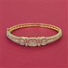 American Diamond Openable kada with Rhodium Plating 2 Tone Plating Mehndi Plating