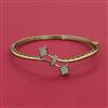 American Diamond Openable kada with Rhodium Plating 2 Tone Plating Mehndi Plating