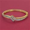 American Diamond Openable kada with Rhodium Plating 2 Tone Plating Mehndi Plating