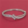 American Diamond Openable kada with Rhodium Plating 2 Tone Plating Mehndi Plating