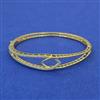 American Diamond Delicate Kada with Rhodium Plating 2 Tone Plating Mehndi Plating