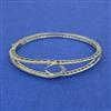American Diamond Delicate Kada with Rhodium Plating 2 Tone Plating Mehndi Plating