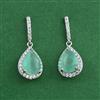 American Diamond Delicate Earring with Rhodium Plating
