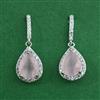 American Diamond Delicate Earring with Rhodium Plating