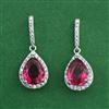 American Diamond Delicate Earring with Rhodium Plating
