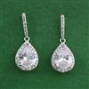 American Diamond Delicate Earring with Rhodium Plating
