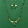 American Diamond Pearl Mangalsutra with Gold Plating