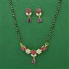 American Diamond Pearl Mangalsutra with Gold Plating