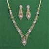 American Diamond Classic Necklace with Rhodium Plating 2 Tone Plating Mehndi Plating