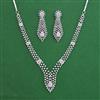 American Diamond Classic Necklace with Rhodium Plating 2 Tone Plating Mehndi Plating